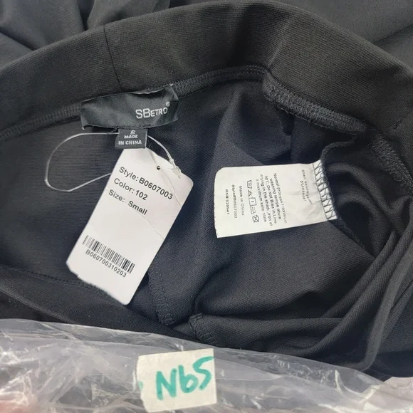 NWT S Betro B0607003 black pull on pants   high rise 33" Inseam size small - Picture 5 of 5